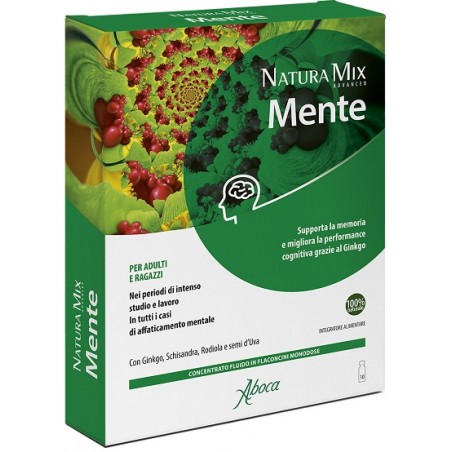 Aboca Natura Mix Advanced Mente 10 Flaconcini 150 G