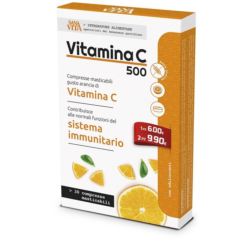 Paladin Pharma Sanavita Vitamina C Masticabile 30 Compresse