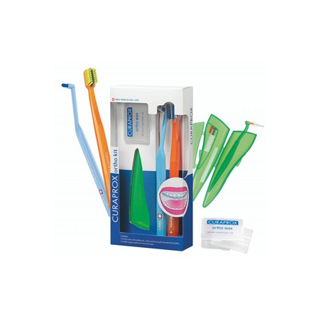 Curaden Ag Curaprox Ortho Kit 1 Set Composto Da Cs 5460 Ortho+cs 1009 Single+ Capsule Ortho Pocket Set+ortho Wax