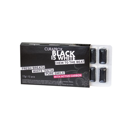 Curaden Ag Curaprox Black Is White To Go Chewing Gum Sleeve 12 Pezzi