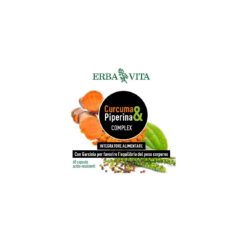 Erba Vita Group Curcuma&piperina Complex 60 Capsule