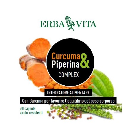 Erba Vita Group Curcuma&piperina Complex 60 Capsule