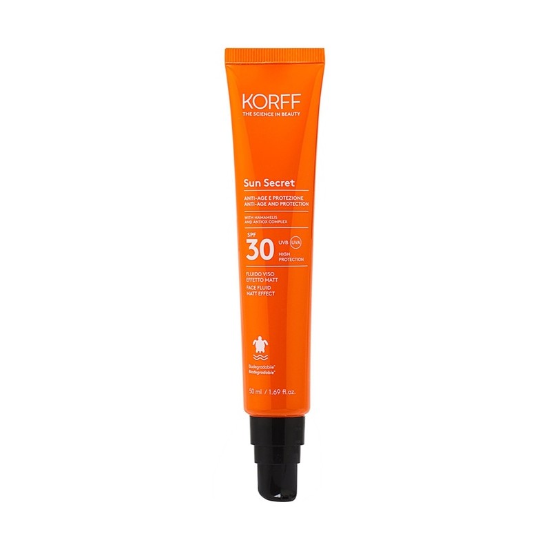 Korff Sun Secret Fluido solare Effetto Matt per il viso SPF30 50 ml