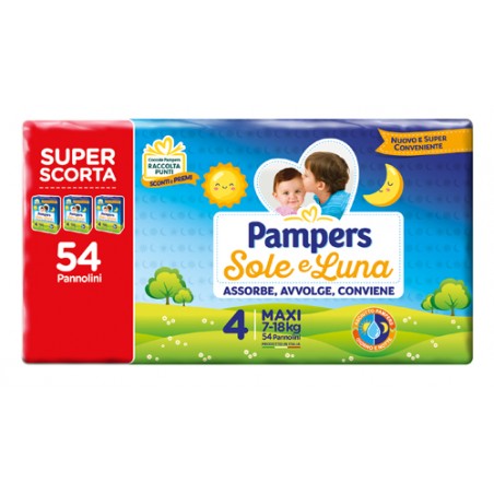 Fater Pampers Sole&luna Trio Maxi 54 Pezzi