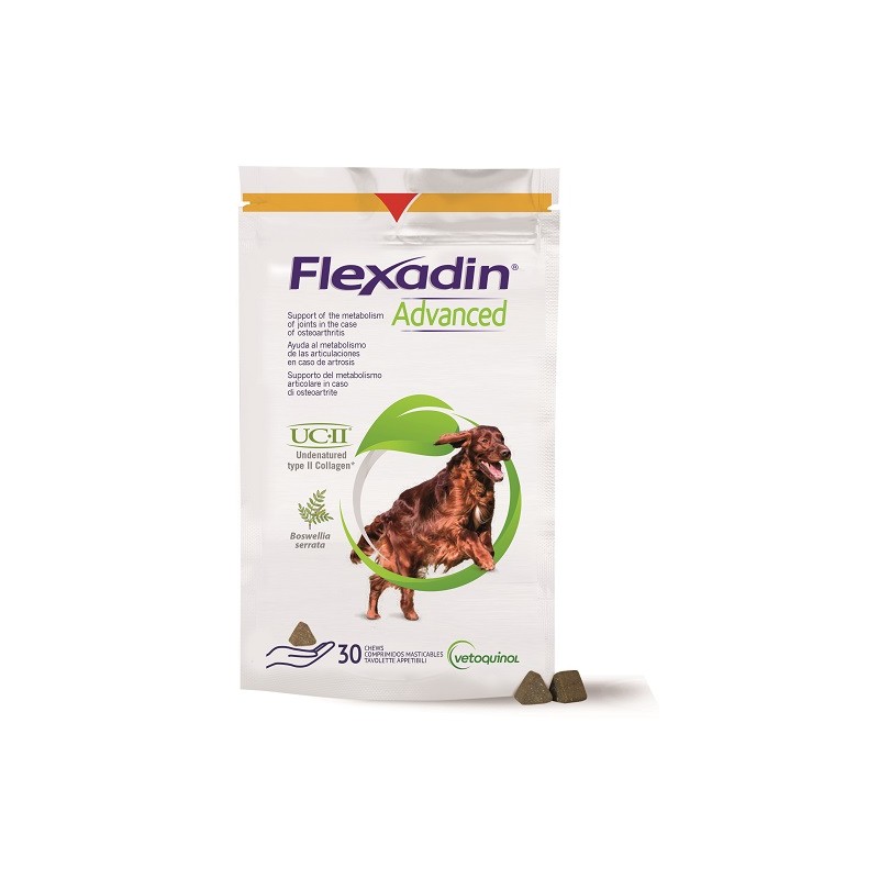 Vetoquinol Italia Flexadin Advanced Cane Tutte Le Taglie 30 Tavolette Appetibili