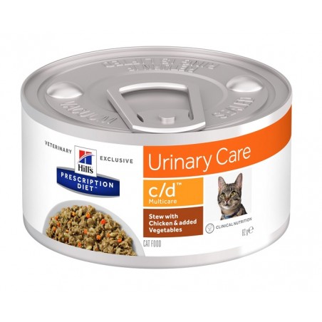 Hill's Pet Nutrition Prescription Diet Feline Urinary Care C/d Multicare Pollo E Stufato 82 G