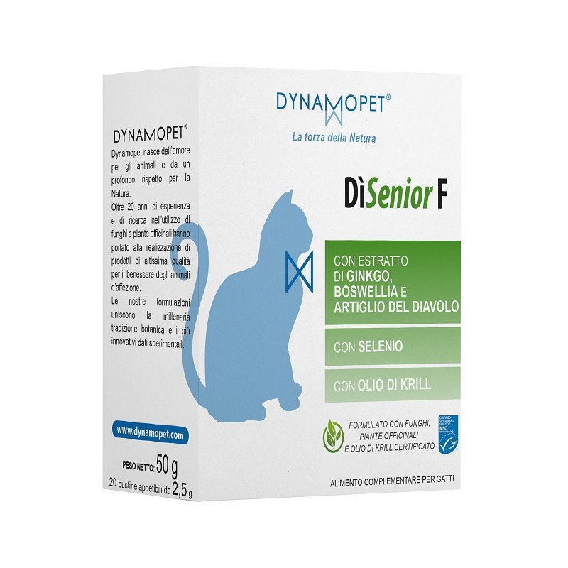 Dynamopet Disenior F Per Gatti 20 Bustine Appetibili Da 2,5 G