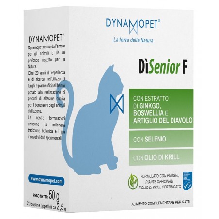 Dynamopet Disenior F Per Gatti 20 Bustine Appetibili Da 2,5 G