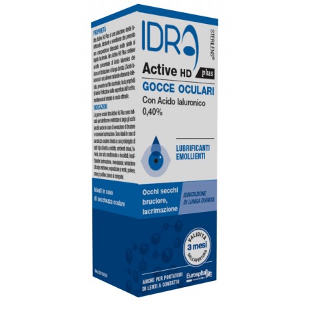 Eurospital Gocce Oculari Sterilens Idra Active Hd Plus 10 Ml Con Acido Ialuronico 0,40%