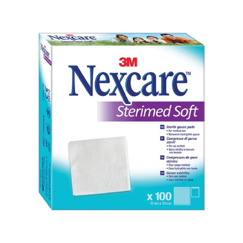 3m Italia Garza Compressa Sterimed Soft In Tessuto Non Tessuto Sterile 10x10cm 100 Pezzi Multilingual