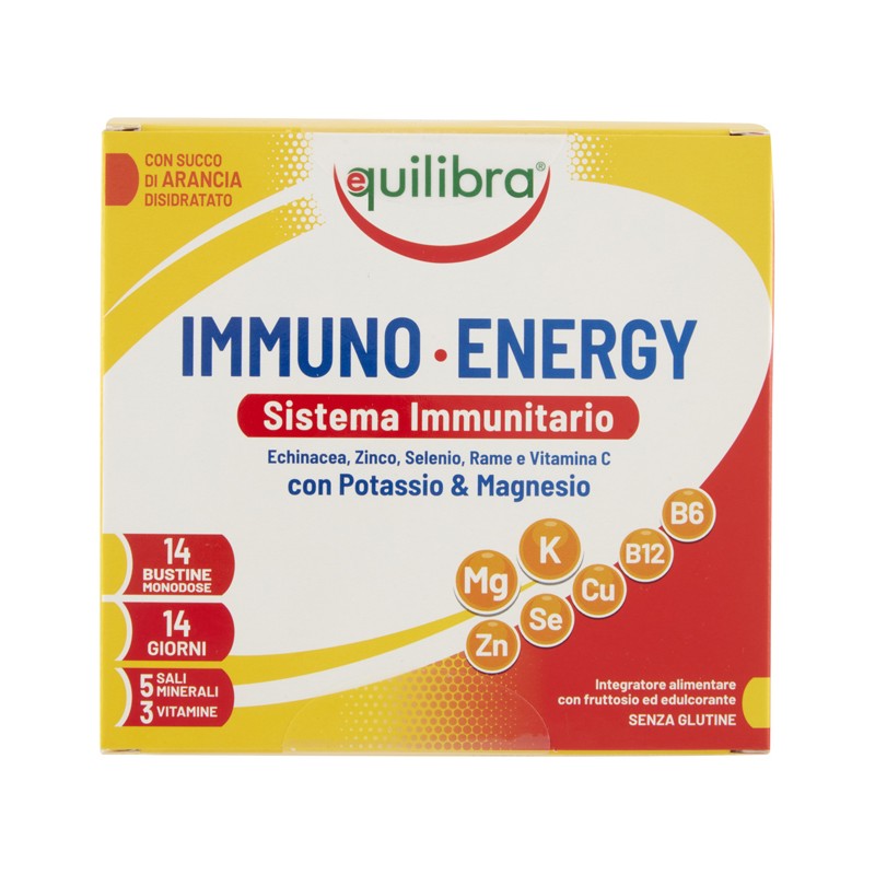 Equilibra Immuno Energy Sistema Immunitario Potassio & Magnesio 14 Bustine Monodose