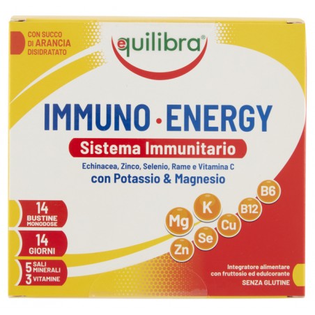 Equilibra Immuno Energy Sistema Immunitario Potassio & Magnesio 14 Bustine Monodose