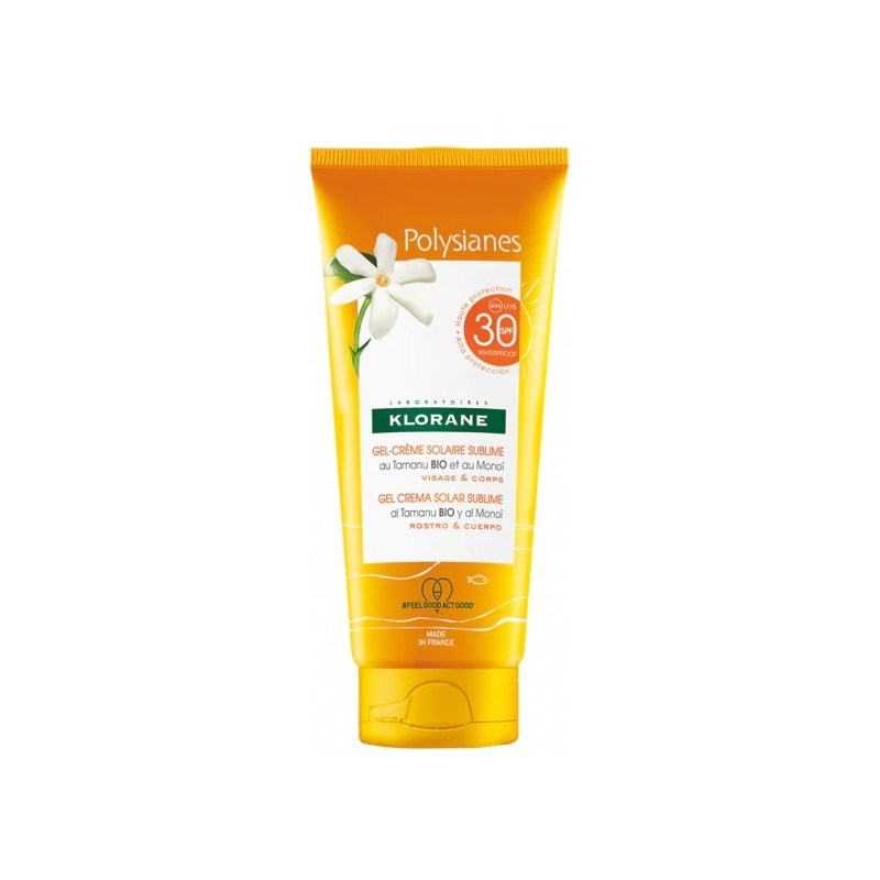 Klorane Gel-crema Solare Sublime Spf 30 Viso/corpo 200 Ml