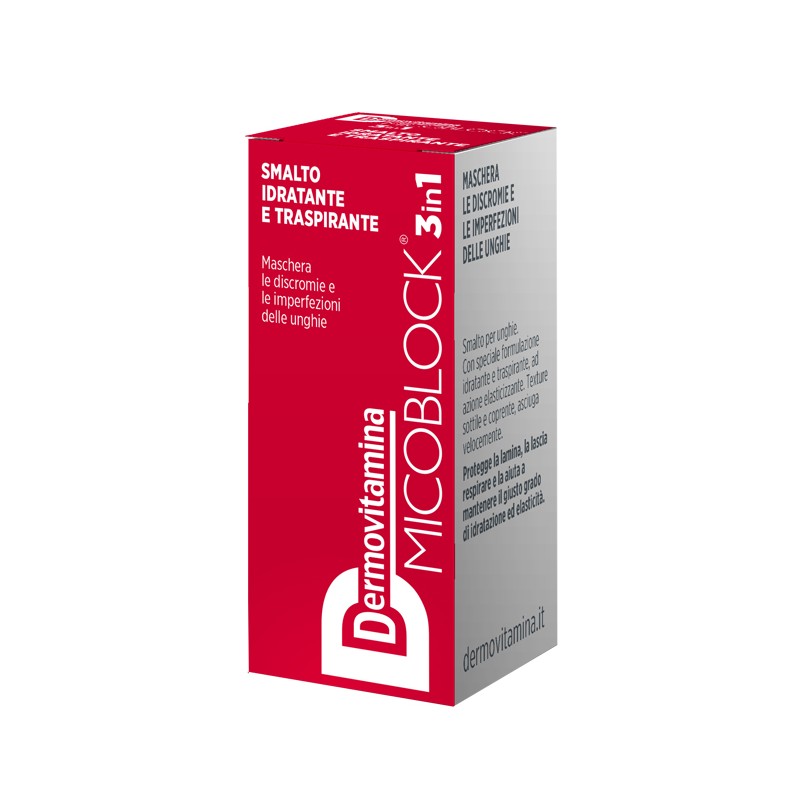 Pasquali Dermovitamina Micoblock 3 In 1 Smalto Idratante E Traspirante Rosso 5 Ml