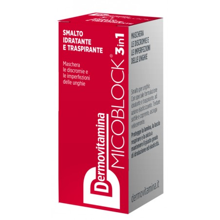 Pasquali Dermovitamina Micoblock 3 In 1 Smalto Idratante E Traspirante Rosso 5 Ml