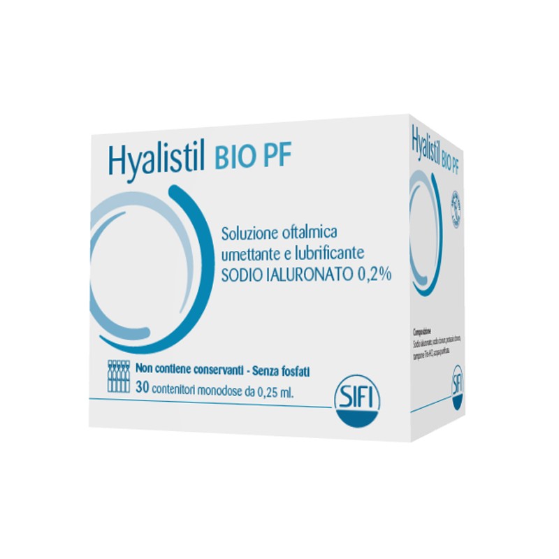 Sifi Hyalistil Bio Pf Soluzione Oftalmica Phosphate Free Monodose A Base Di Acido Ialuronico 0,2% 30 Flaconcini 0,25 Ml