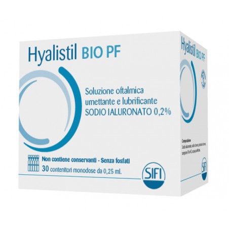 Sifi Hyalistil Bio Pf Soluzione Oftalmica Phosphate Free Monodose A Base Di Acido Ialuronico 0,2% 30 Flaconcini 0,25 Ml