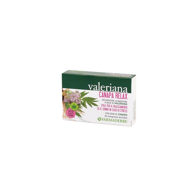 Farmaderbe Valeriana Canapa Relax 30 Compresse Divisibili