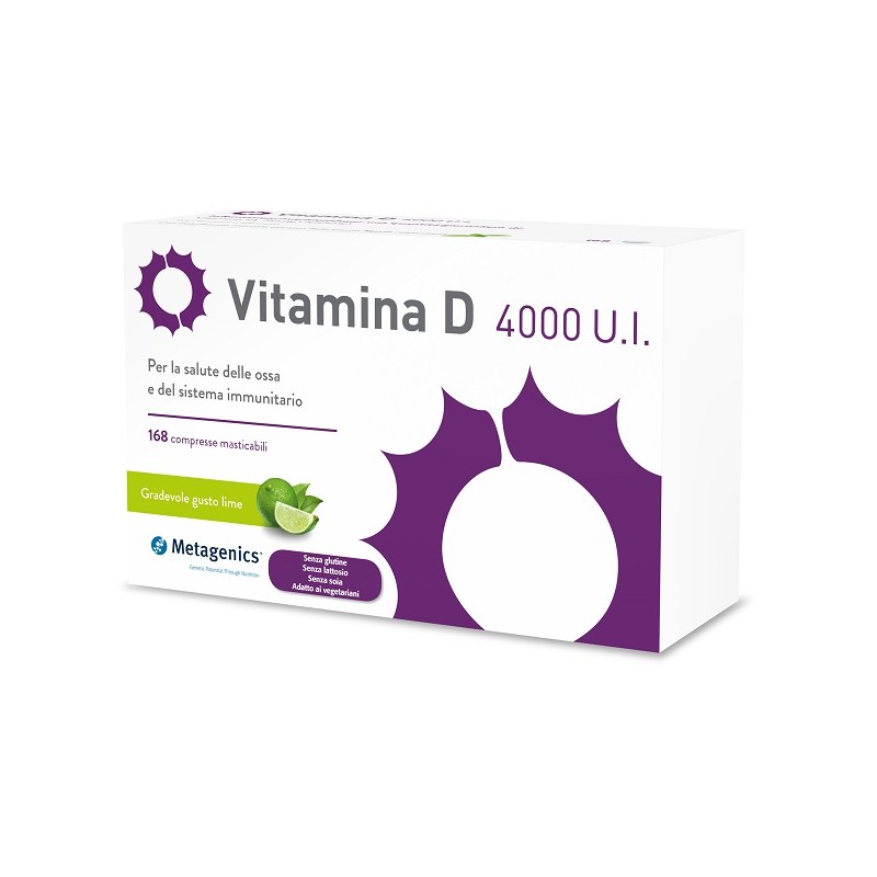 Metagenics Belgium Bvba Vitamina D 4000ui 168 Compresse Masticabili