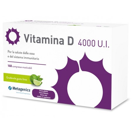 Metagenics Belgium Bvba Vitamina D 4000ui 168 Compresse Masticabili