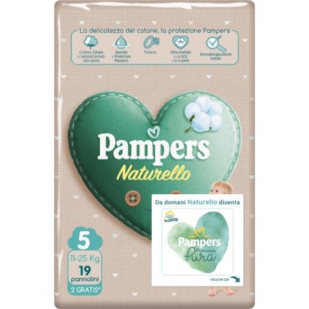 Fater Pampers Protezione Pura Naturello Junior Cp 17 Pezzi + 2