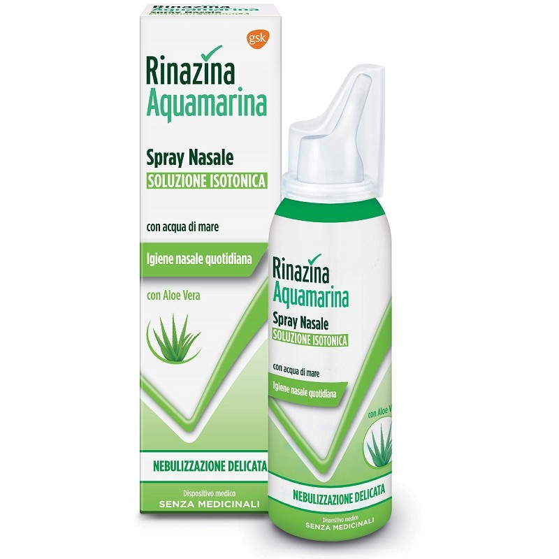 Haleon Italy Rinazina Aquamarina Isotonica Aloe Spray Nebulizzazione Delicata 100 Ml