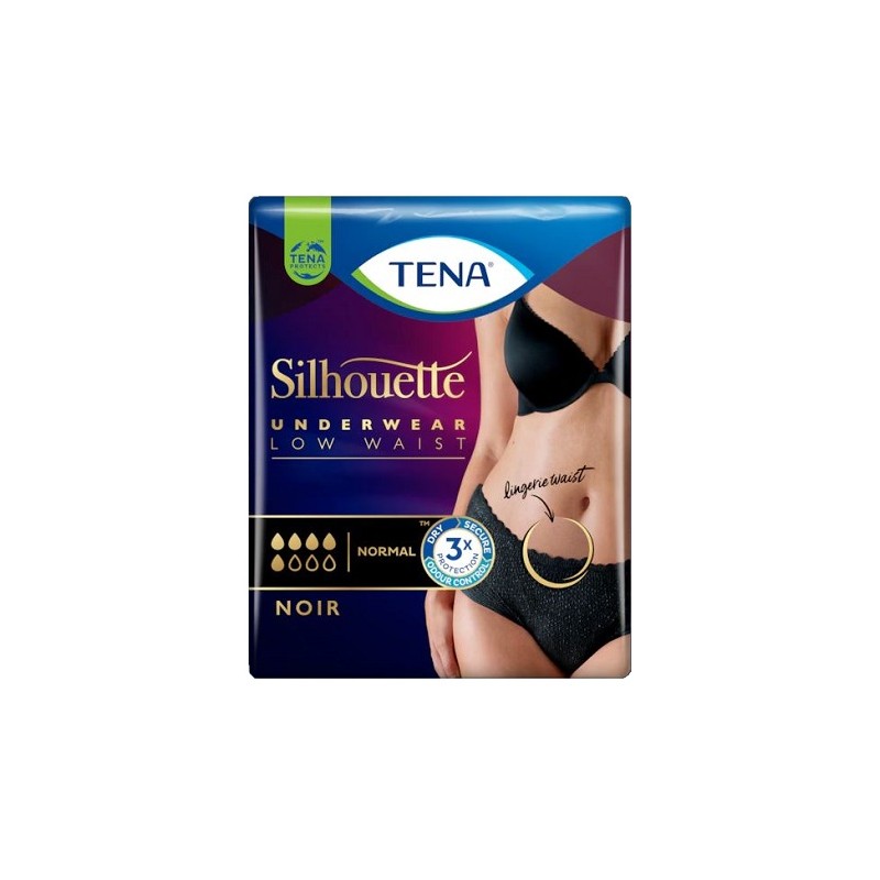 Essity Italy Tena Silhouette Noir M 10 Pezzi