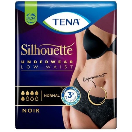 Essity Italy Tena Silhouette Noir M 10 Pezzi