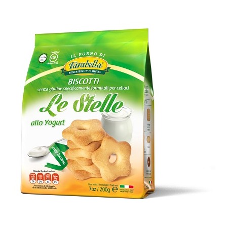 Bioalimenta Farabella Biscotti Le Stelle Yogurt Senza Zucchero 200 G