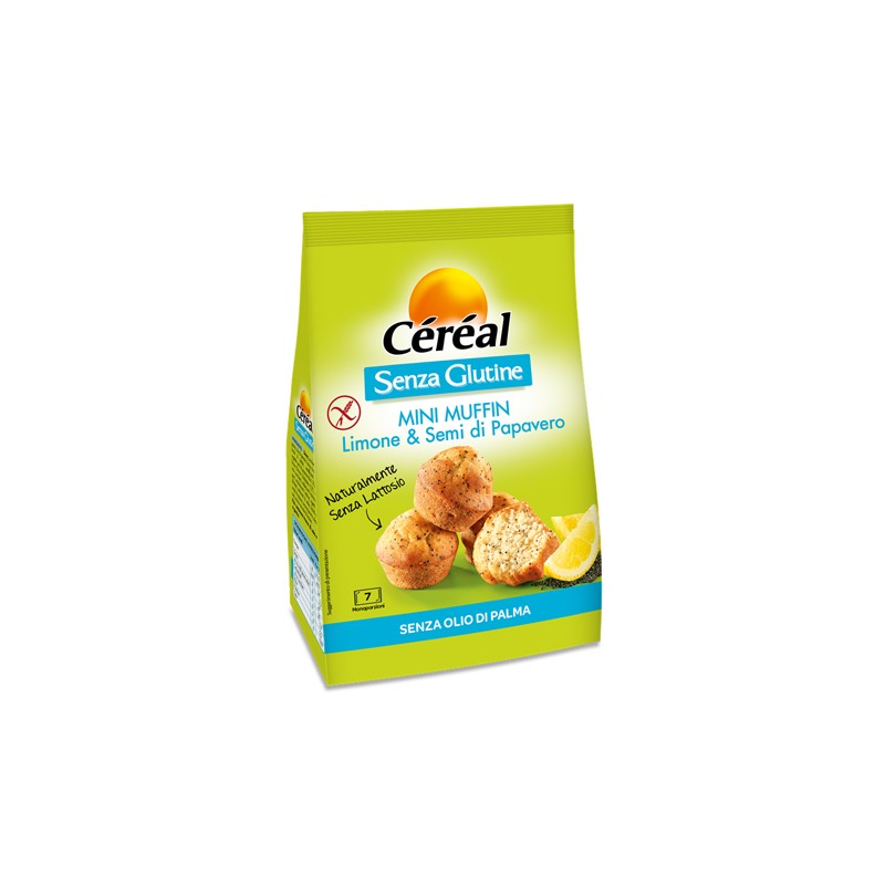 Nutrition & Sante' Italia Cereal Mini Muffin Limone E Semi Di Papavero 7 Monoporzioni