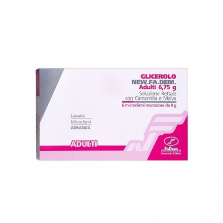 Glicerolo New.fa.dem. Adulti 6,75 gr soluzione rettale 6 contenitori per la stitichezza occasionale