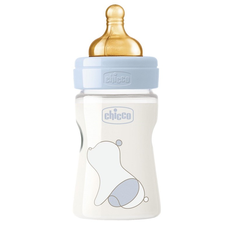 Chicco Biberon Original 150ml Touch 1 Foro Boy Con Tettarella In Caucciu'