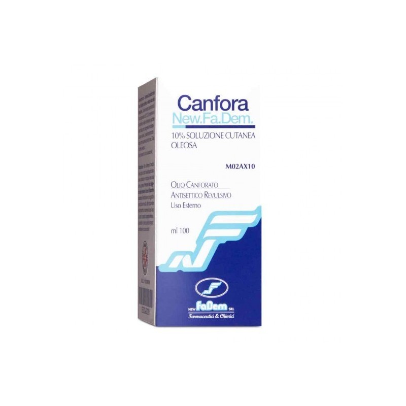 Canfora New.fa.dem. 10% Soluzione Cutanea 100 ml per dolori muscolari e articolari