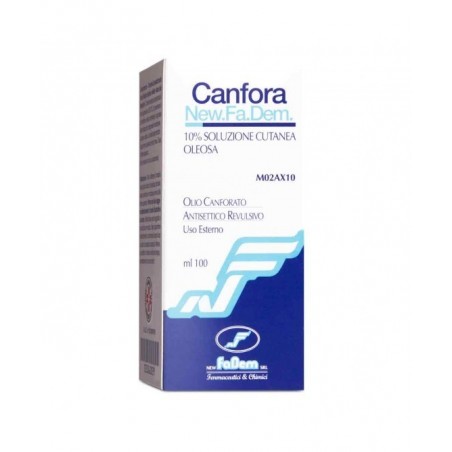 Canfora New.fa.dem. 10% Soluzione Cutanea 100 ml per dolori muscolari e articolari