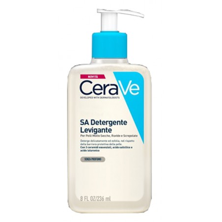 flacone di dispenser 236 ml cerave sa detergente levigante