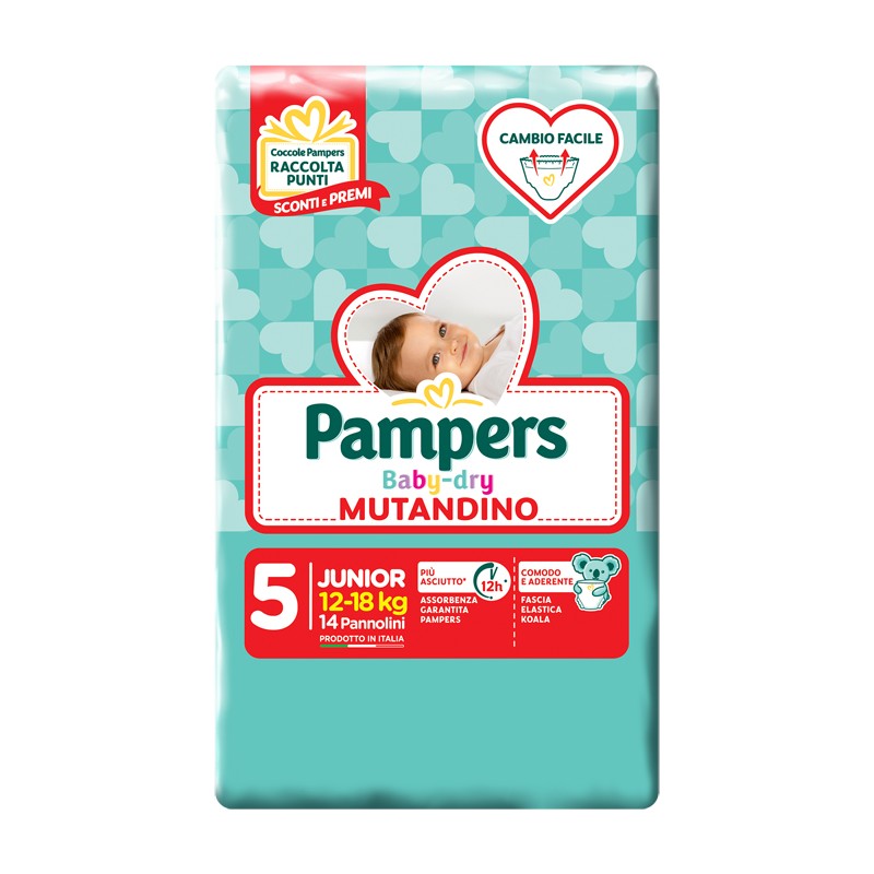 Fater Pannolino A Mutandina Pampers Baby Dry Junior Small Pack 14 Pezzi