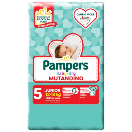 Fater Pannolino A Mutandina Pampers Baby Dry Junior Small Pack 14 Pezzi