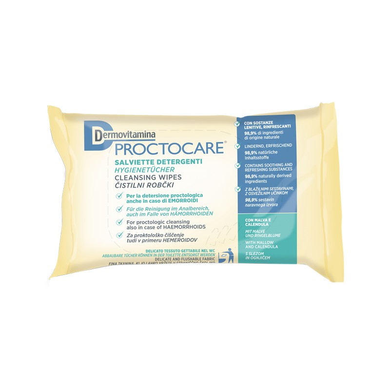 Pasquali Dermovitamina Proctocare Salviette Detergenti 15 Pezzi