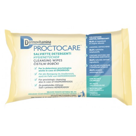 Pasquali Dermovitamina Proctocare Salviette Detergenti 15 Pezzi