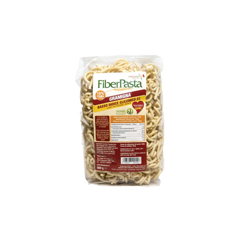 Fiberpasta Gramigna Basso Indice Glicemico 500 G