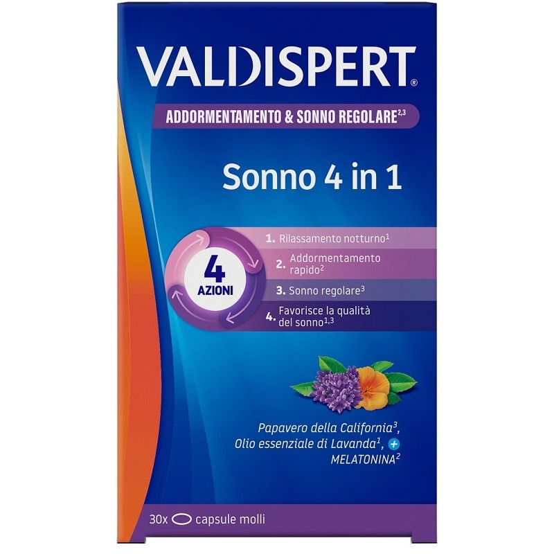 Vemedia Pharma Valdispert Sonno 4 In 1 30 Capsule Molli