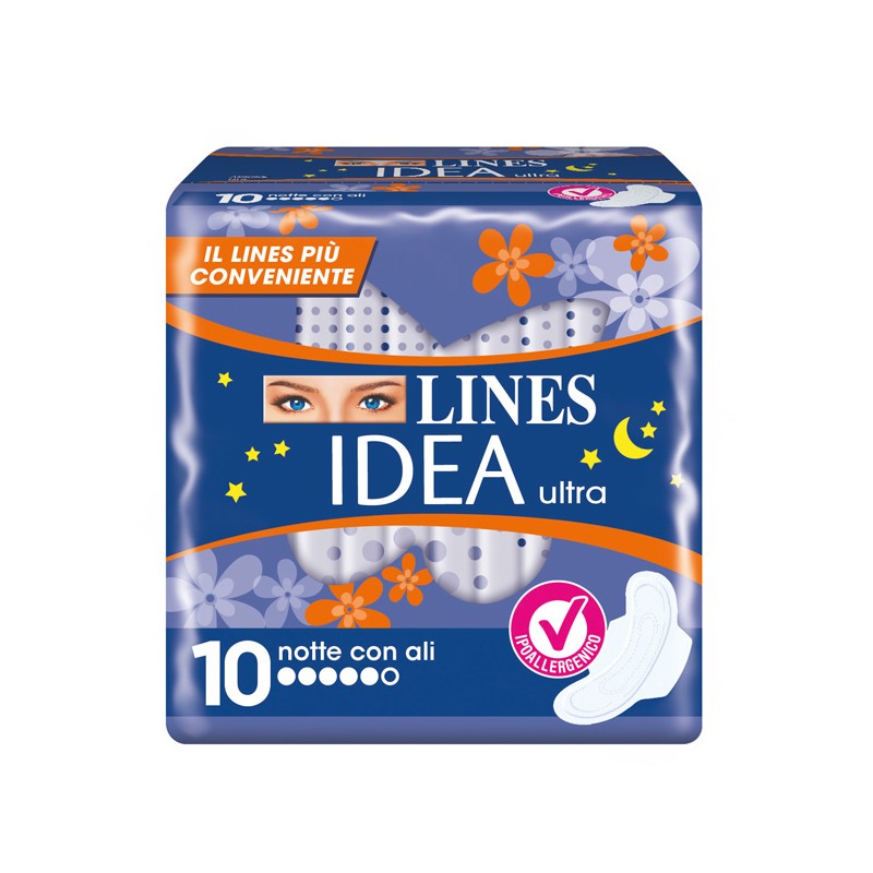 Fater Idea Ultra Assorbente Notte Con Ali 10 Pezzi