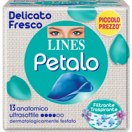 Fater Lines Petalo Blu Assorbente Anatomico 13 Pezzi