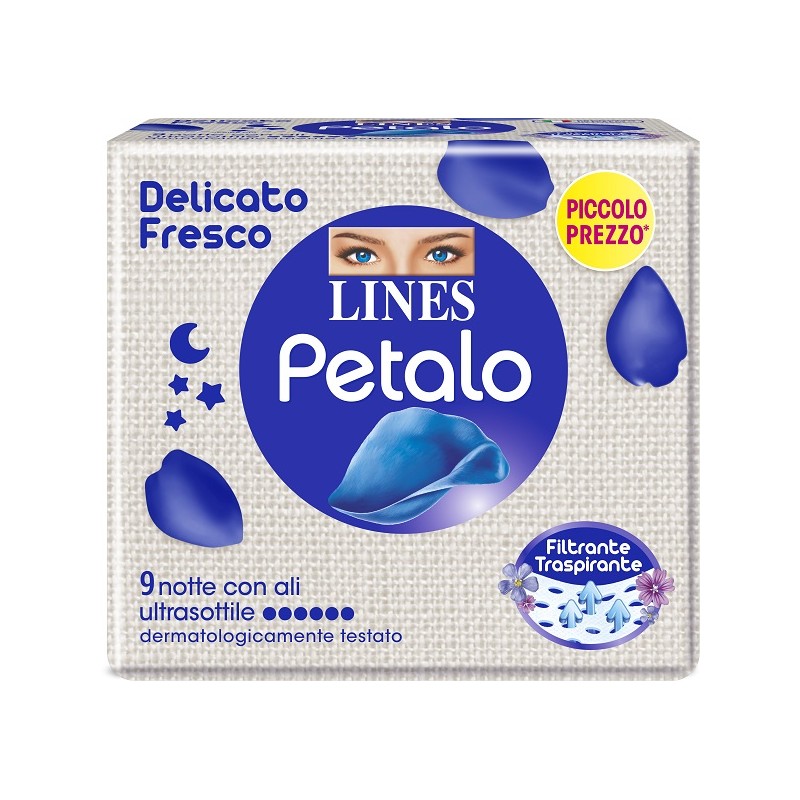 Fater Lines Petalo Blu Assorbente Notte 9 Pezzi