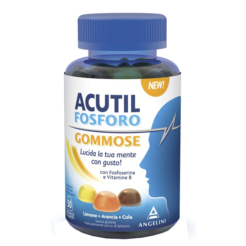 Flacone da 50 Caramelle Gommose di Acutil Fosforo della Angelini Pharma