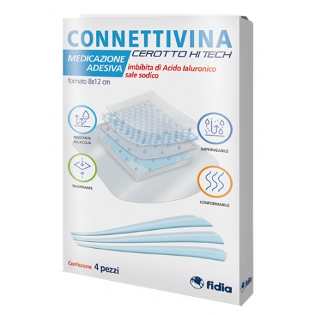 Fidia Farmaceutici Cerotto Connettivina Hitech 8 X 12 Cm 4 Pezzi