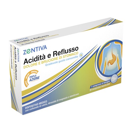 Zentiva Italia Zentiva Acidita' Reflusso 20 Compresse Masticabili