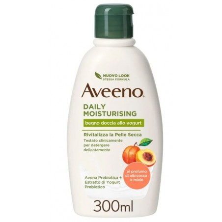 Johnson & Johnson Aveeno Bagno Doccia Yogurt Albicocca & Miele 300 Ml