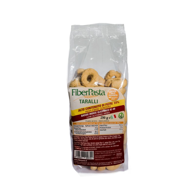 Fiberpasta Taralli Basso Indice Glicemico 250 G