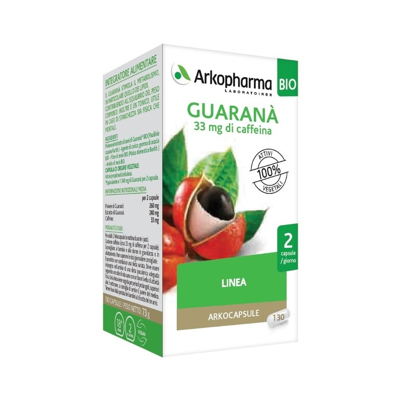 Arkofarm Arko Capsule Guarana' Bio 130 Capsule